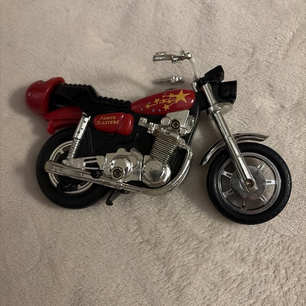 Vintage Kidco Power Blasters Red Motorcycle Pull String Helmet